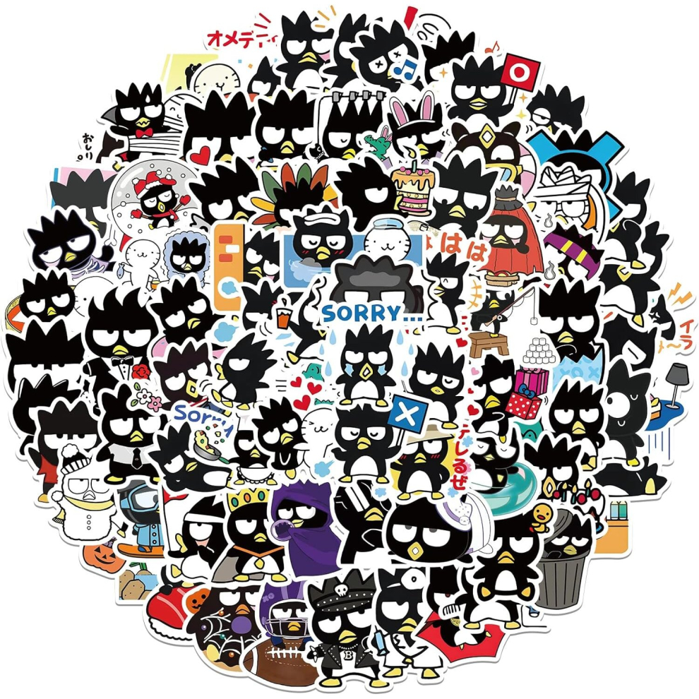 Tianci 100Pcs Stickers For Laptop, Funny Cartoon Waterproof Vinyl Decals For Teens Water Bottles Skateboard Phone Car Bike Scrapbook Luggage Guitar Helmet