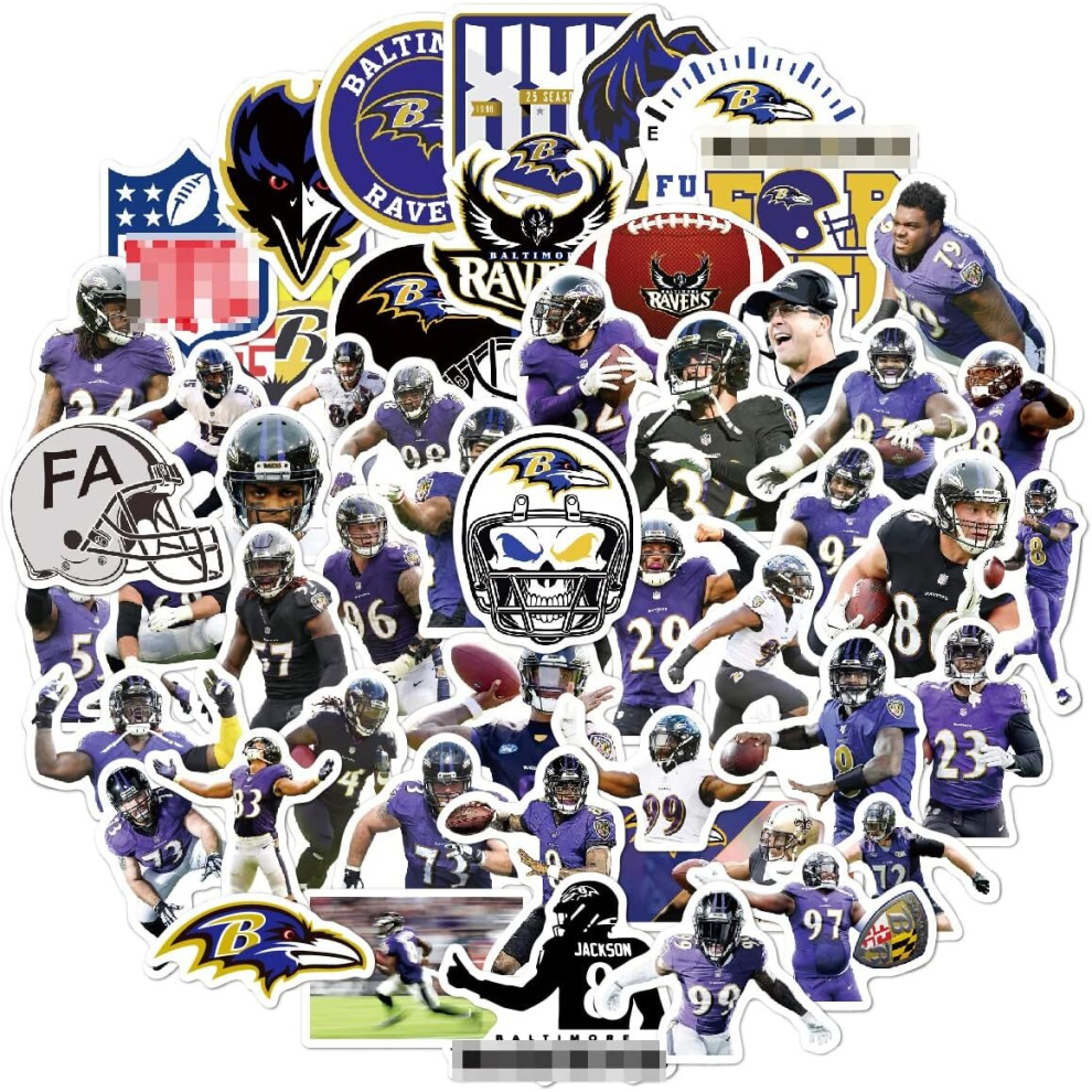 50 Pcs Football Stickers for Water Bottles, Cute Vinyl Waterproof Aesthetic Stickers Laptop Phone Skateboard Stickers for Kids, Teens, Adults