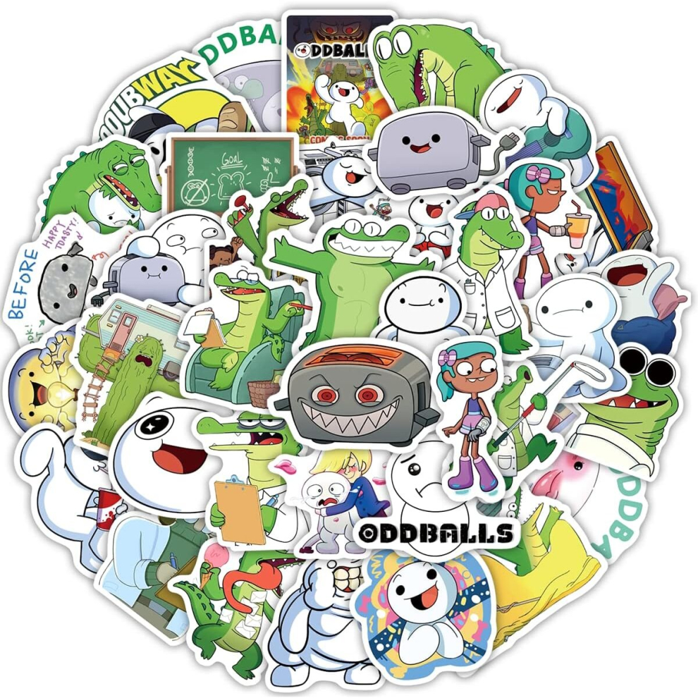 50 Pcs Cartoon Stickers for Water Bottles, Cute Vinyl Waterproof Aesthetic Stickers Laptop Phone Skateboard, Cartoon Stickers for Kids,Teens,Adults