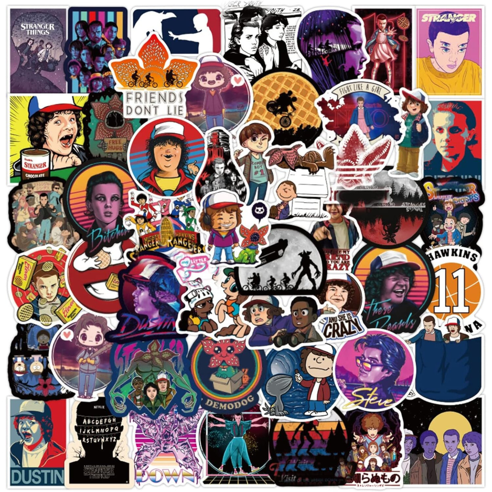 Tianci Movie Stranger Things Stickers Cool Vinyl Waterproof Stickers For Kids Teens Adults Water Bottle Laptop Suitcase Luggage Skateboard Decorations