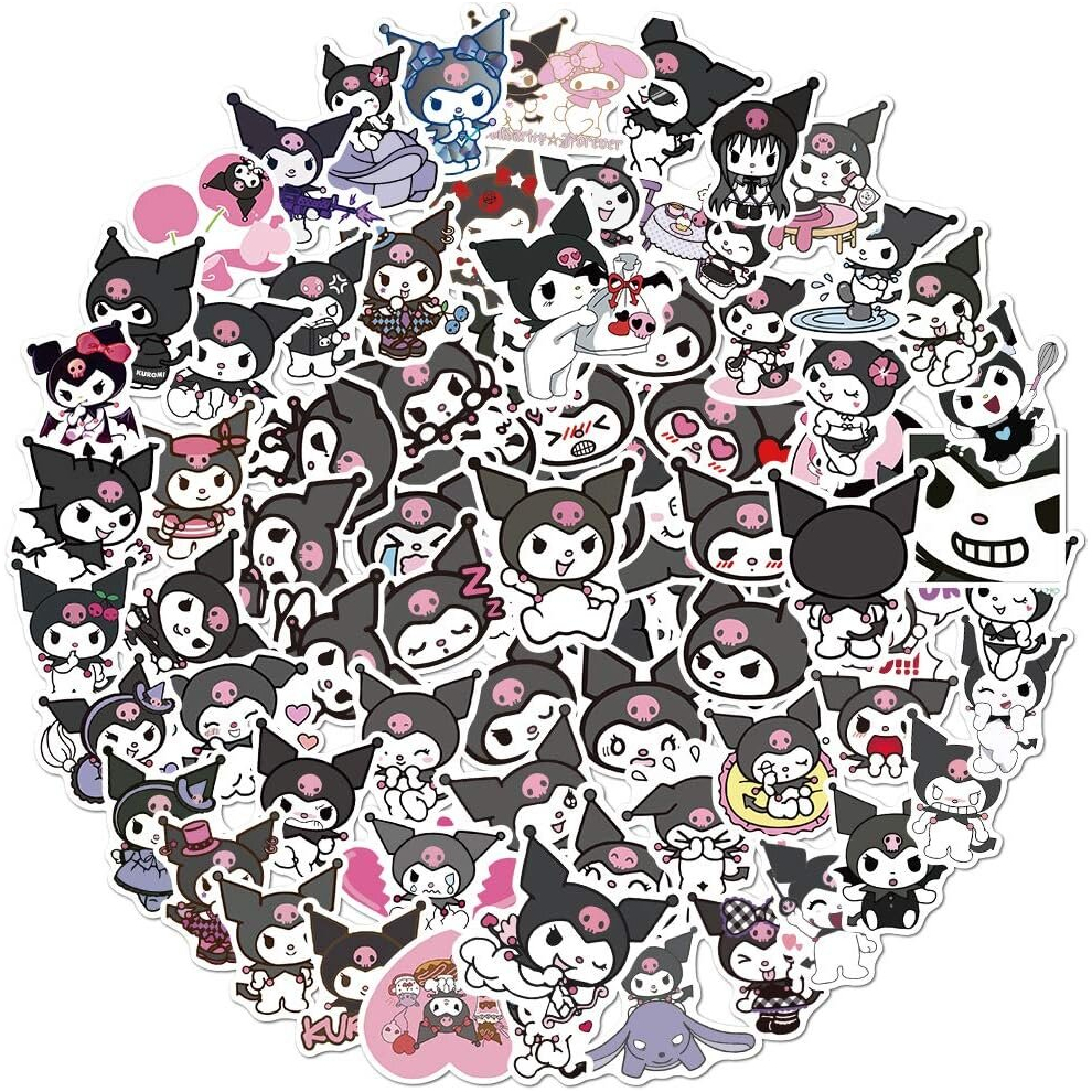 100PCS Cartoon Stickers Kawaii Anime Stickers for Girls Kids Teens Adults Vinyl Waterproof Stickers for Water Bottles Luggage Laptop Skateboard