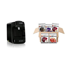 Tassimo by Bosch Suny Special Edition TAS3102GB Coffee Machine, 1300 Watt, 0.8 Litre, Black Variety Box Costa, Kenco, Cadbury and L'OR Coffee Pods