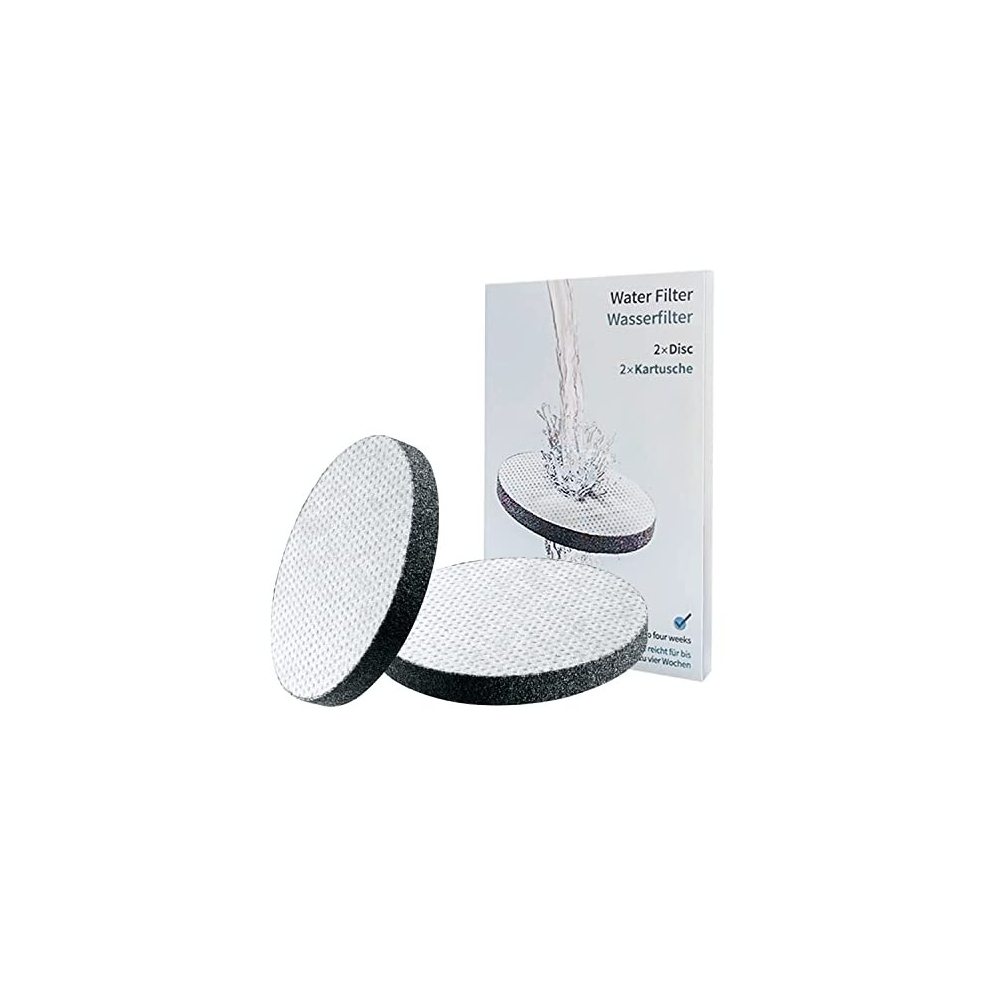 Micro Disc Water Filter Discs for Brita Fill and Go Water Filter Bottles Carafes, Reduce Chlorine, Microparticles and Other Impurities(Pack of 2)