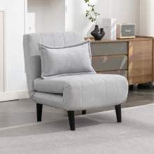 (1 Seater, Grey) HARPER 1 SEATER FOLDING CLIC CLAC FABRIC LIVING ROOM LOUNGE SOFA BED