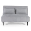 MORE4HOMES (2 Seater, Grey) HARPER 1 SEATER FOLDING CLIC CLAC FABRIC LIVING ROOM LOUNGE SOFA BED 2