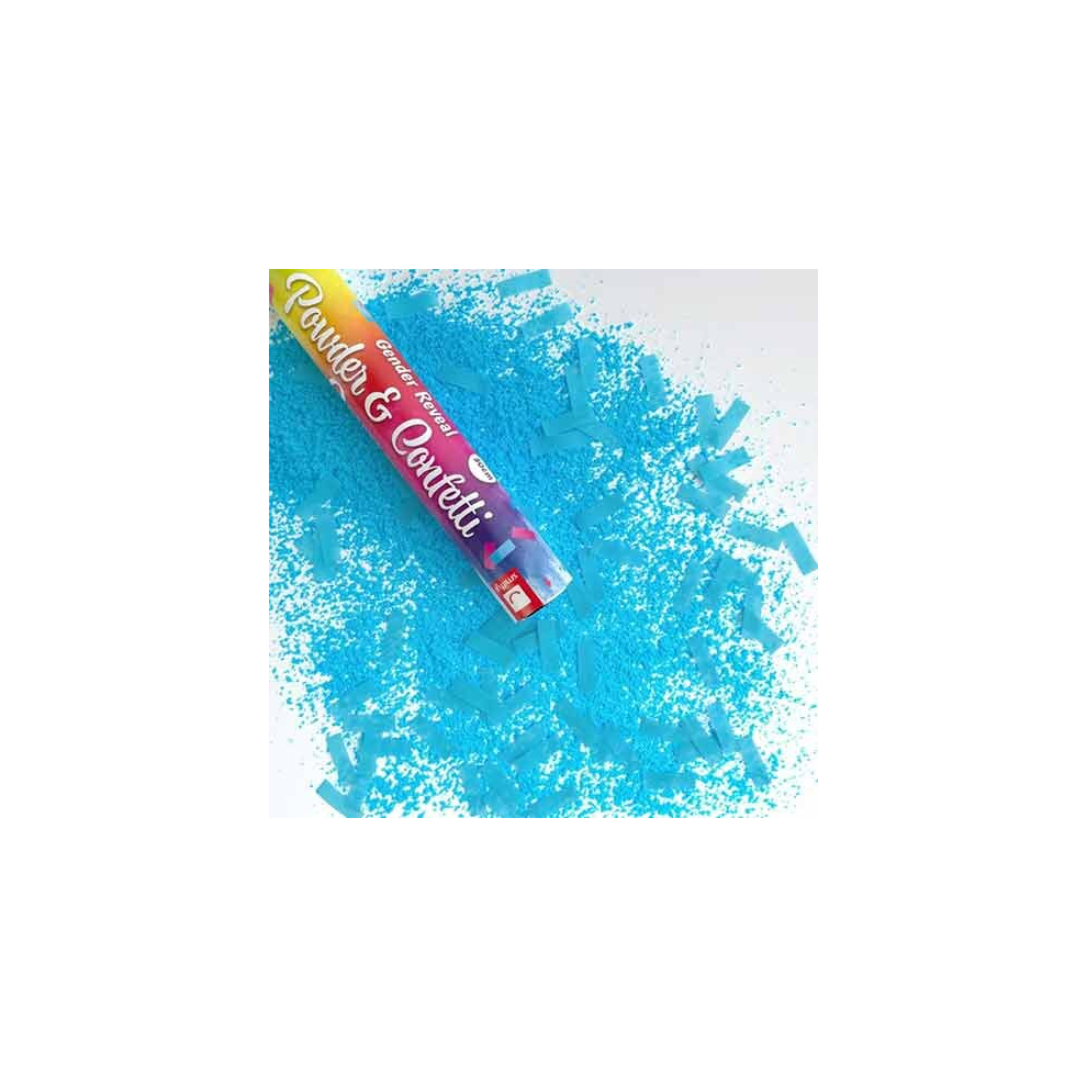 Baby Gender Reveal Blue Confetti & Powder Cannon 30cm