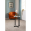 Seconique Dallas Round Side End Table Marble Effect and Black Metal Finish 4