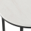 Seconique Dallas Round Side End Table Marble Effect and Black Metal Finish 6