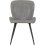Seconique Quebec Wave Edge Dining Set 4 chairs Black Grain Grey Faux Leather 12