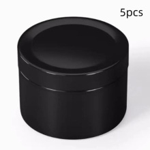 5 Pcs Aromatherapy Metal Tins Scented Candle Cups Christmas Candle Jar TeaMetal Tins Cosmetic Jar Round Candle Containers