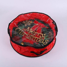 Transparent Christmas Wreath Storage Bag Foldable Xmas Tree Bag Garland Container with Handle for Home Storing Tools