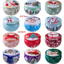 Christmas Scented Candle Tin Jar Portable Travel Soy wax Plant candle Home Decoration