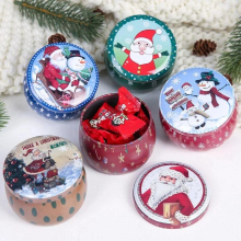 Christmas Scented Candle Tin Jar Portable Travel Soy wax Plant candle