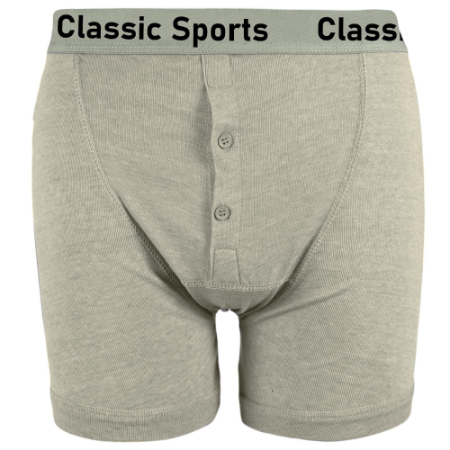 (M - 6 Pack Assorted) 6Pair Mens Boxer Shorts Plain Button Fly Underwear 1