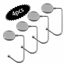 4Pcs Folding Table Schoolbag Hook portable Handbag Hangers Bag Hanger School Convenient Christmas Garland Table Edge Storage
