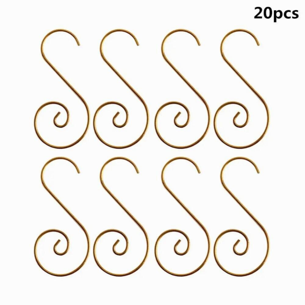 20Pcs/Set Christmas Decoration Metal Hooks Xmas Tree Hook Hanger S Hooks S Shaped Party Supplies Hanging Pendants-image-OPC-PCYQSQR-NEW