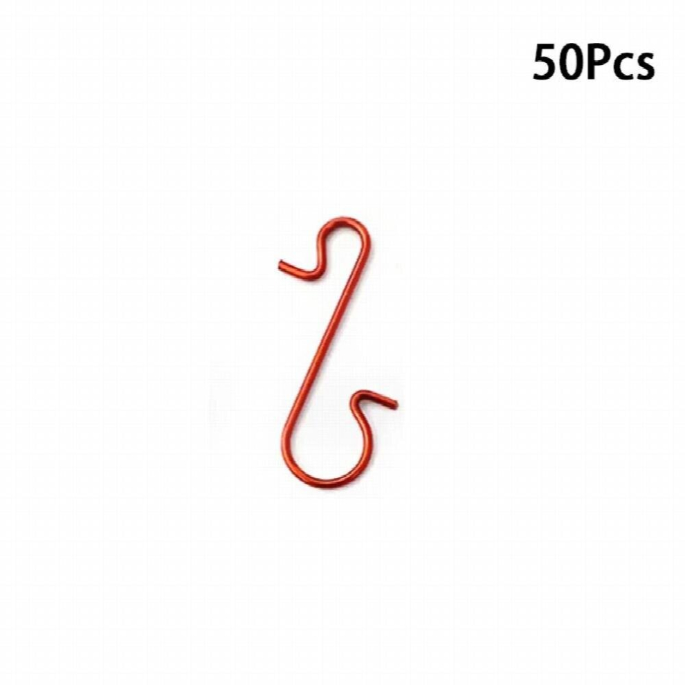 50Pcs S-Shaped Mini Hanging Hook Stainless Steel Metal Hooks Diy Party Decor Christmas Ornament Home Supplies 885677540901
