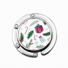 Foldable Purse Hook for Womens Table Handbag Storage Folding Decor Table Hook Gift Lover Christmas Snow Santa Tree
