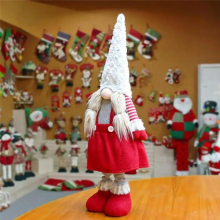 Christmas Santa Plush Hug Swedish Elf Doll Birthday Gift Table Gray Christmas Decorations For Room Decoration