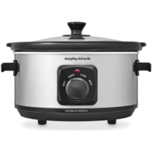 Morphy Richards 3.5L Stainless Steel Slow Cooker, 3 Heat Settings, One Pot Solution, Dishwasher Safe Ceramic Pot, 460017