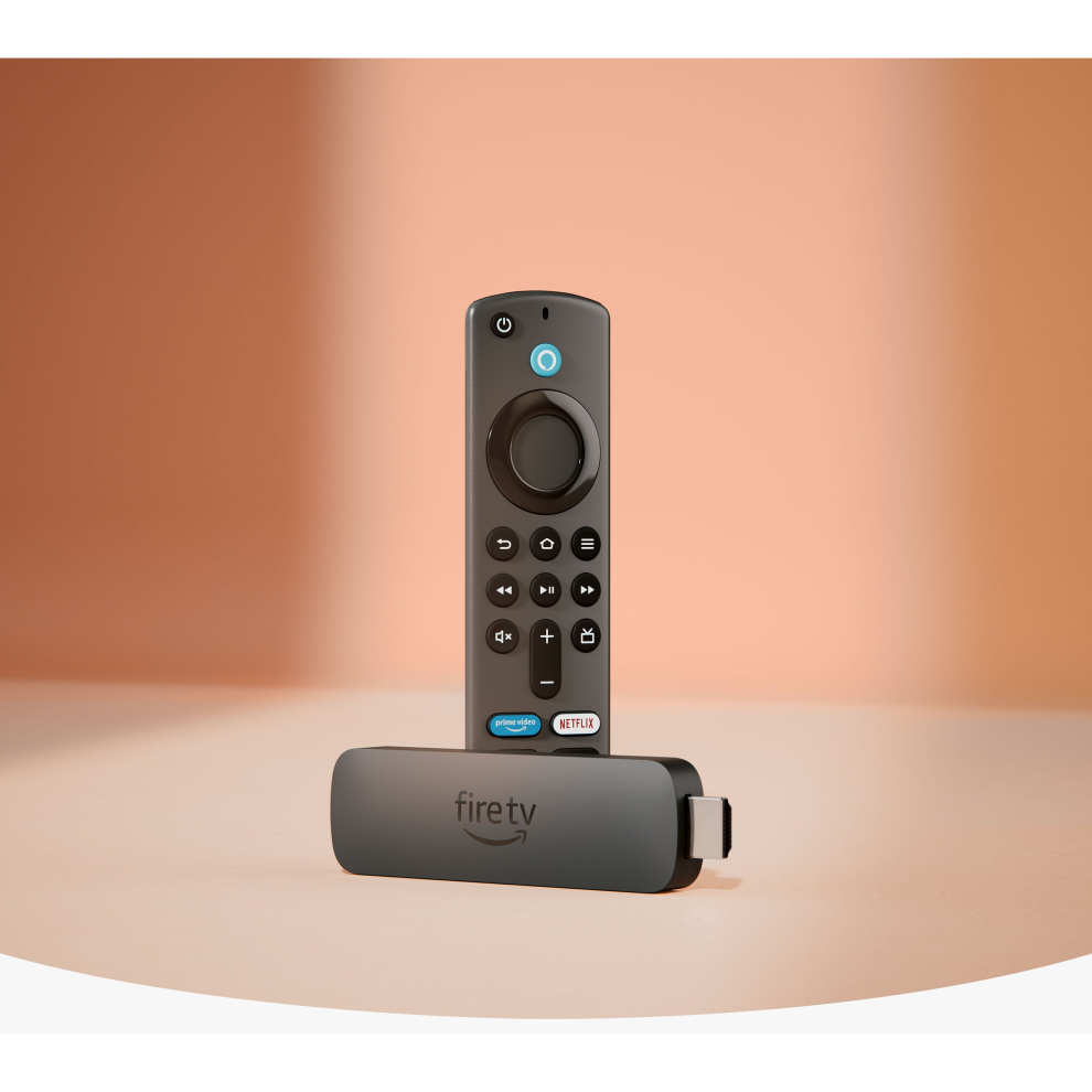 Amazon Fire TV Stick 4K streaming device, includes support for Wi-Fi 6