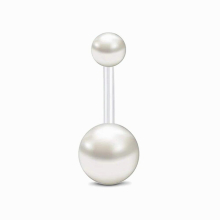 Plastic Belly Button Rings Navel Rings for Maternity Pregnancy Sport Pregnant Women Flexible Clear Belly Piercing Retainers 10mm