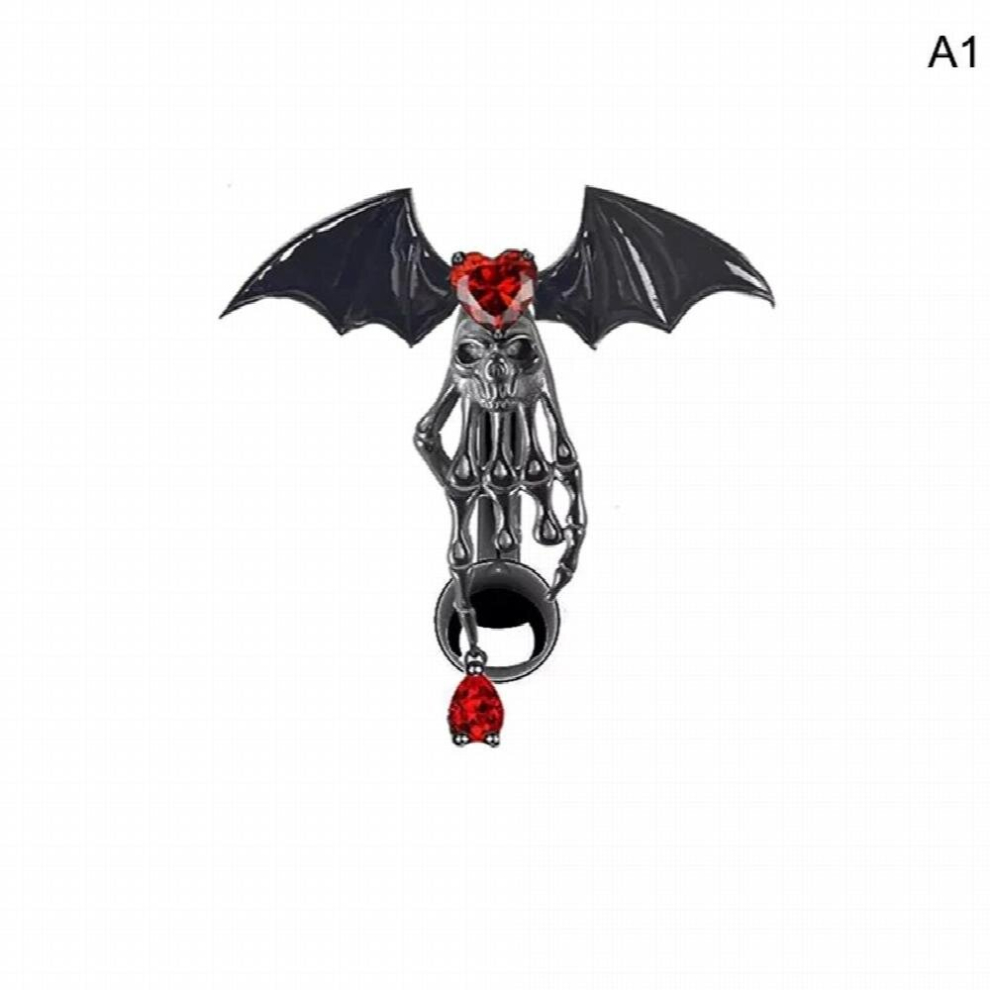 Women's Multicoloured Bat Navel Ring Personality Punks Nipple Piercing Belly Button Pircing Nose Rings Earrings Piercing Accessories