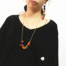 Lovely Colorful Mini Train Long Chain Pendant Necklace Choochoo Necklace Children Jewelry