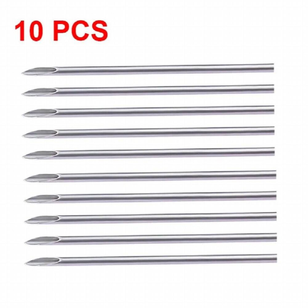 10pcs Disposable Sterile Body Piercing Needle Medical Tattoo Needle for Navel Nipple Lip Belly Ring Piercing Surgical Steel Tool