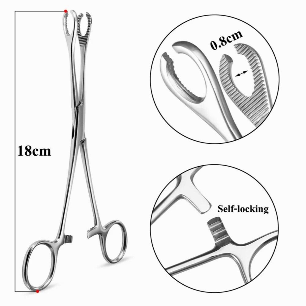 Women's Multicoloured Body Piercing Tool Needle Pipe Clamp Forceps Tweezers Open Close Ring Ball Plier Lip Belly Septum Surgical Steel Piercing Tools