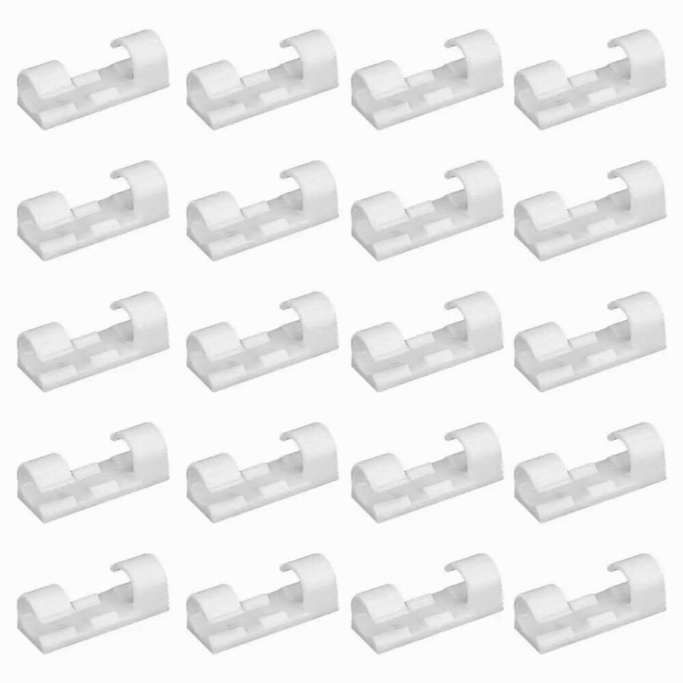 Cord Clips Adhesive 20 Pieces Wire Holder For Cords Management Wall Cord Clips For Speaker Wires Usb Charging Cables Ethernet 885677674668