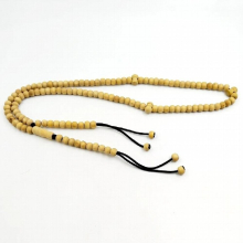 Natural Indian sandalwood tasbih 100beads Strong smell sandalwood Mans Misbaha Muslim prayer beads Islam Rosary