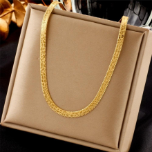 DIEYURO 316L Stainless Steel Snake Chain Necklace Bracelets For Women Girl Waterproof Jewelry Set Wedding Gift