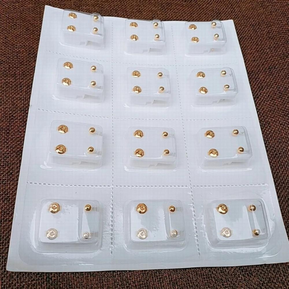 12 Pairs/set Special Ear Studs Ear Piercing Jewelry Accessories Surgical Steel Stopper Earrings Medical Piercing Gun Tools Kits
