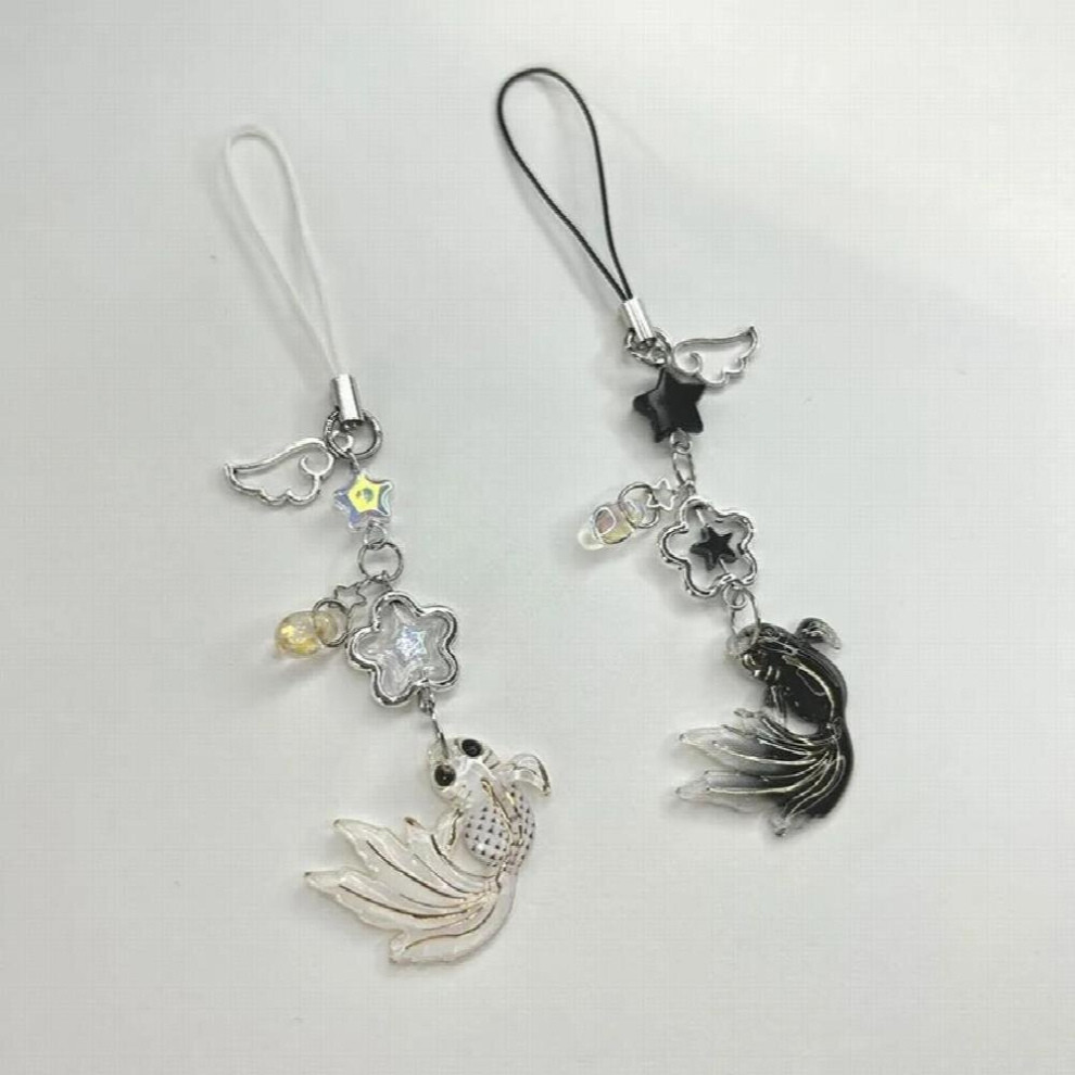 Satosugu Beaded Mobile Charm Y2k Keychain White 885677690897