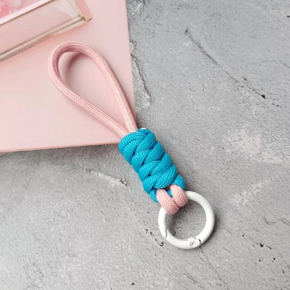 Creative Braided Lanyard Keychain For Phone Case Women Anti Lost Knot Rope Strap Car Key Chains Diy Accessories Keyring Multicoloured 885677688313