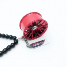 Car Wheel Hub Pendant Car Shock Absorber Keychain Hip-hop Auto Rearview Mirror Decoration for Car Hanging Accessories