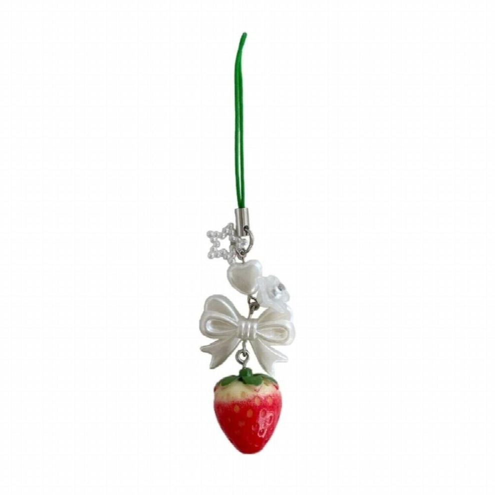 Resin Strawberry Keychain Bowknot Phone Charm Bowknot Phone Jewelry Resin Bowknot Keychain For Party Daily Multicoloured 885677695595