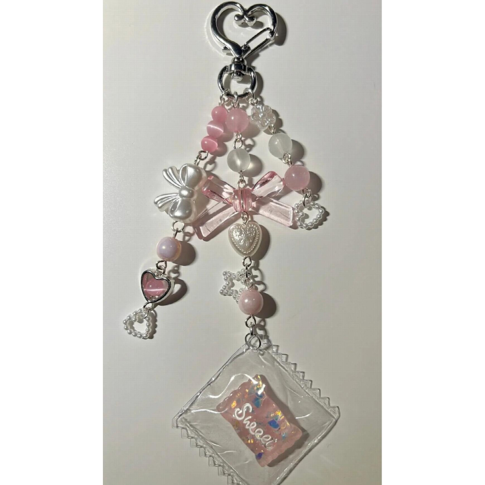 Pink Candy Phone Charm Y2k Coquettish Fairytale Keychain Pink,Multicoloured 885677692938