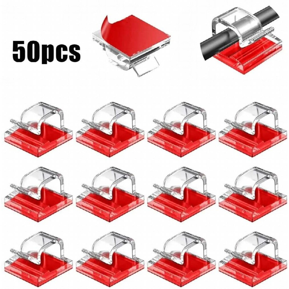 50Pcs Cable Organizer Clips Cable Management Wire Manager Cord Holder Usb Charging Data Line Bobbin Winder Wall Mounted Hook 885677693553