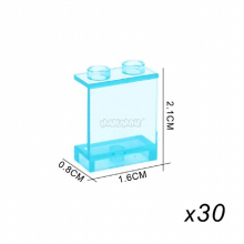 4864 87552 Panel 1x2x2 Transparent Wall Glass Window 30PCS MOC Bricks City House Bulk Parts Building Block Accessories
