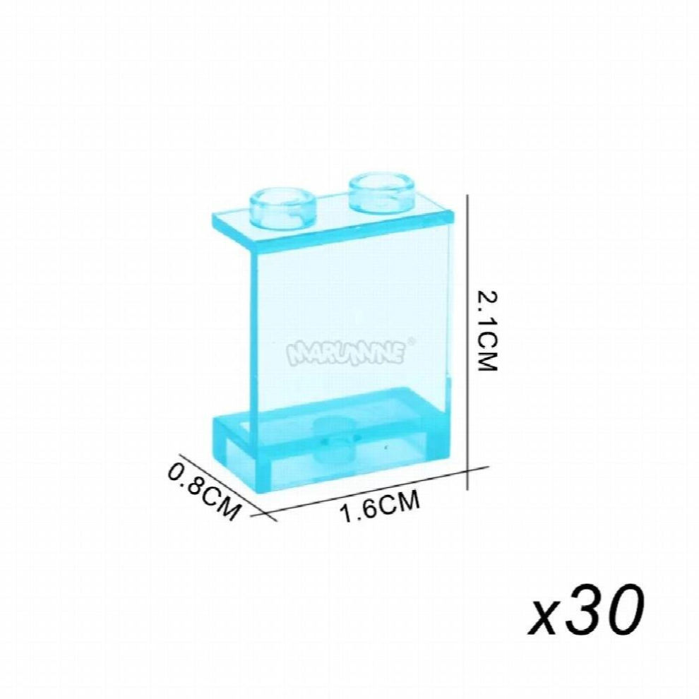 4864 87552 Panel 1X2x2 Transparent Wall Glass Window 30Pcs Moc Bricks City House Bulk Parts Building Block Accessories 885677715668
