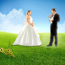 2x 1/64 Scale Hand Painted Tiny Propose Wedding Doll Layout Scenery Scenario Diorama Model Children Toy
