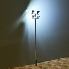 2Pcs HO Scale Model 1:100 Scale Lighting Tower Model Layout Lamppost Garden/Stadium Lights Model Parts Accessories