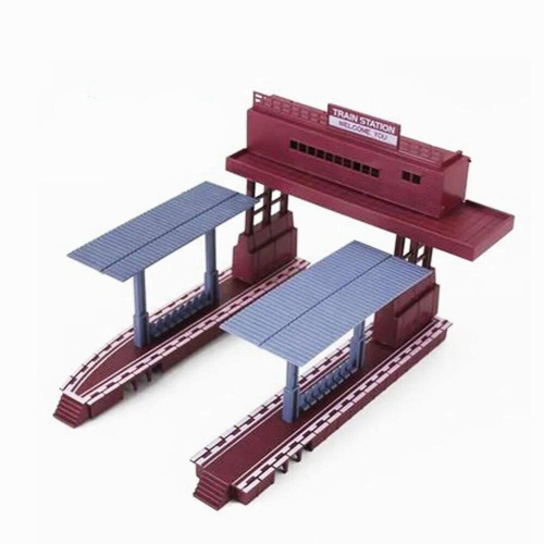 HO Scale Plastic Model Train Station Railroad Layout General Train Accessories Scene Game Model Essential Materials 1
