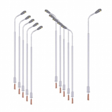 10pcs Model Railway Train Lamp Post Street Lights 1/75 1/100 1/150/ 1/200 1/300 1/500 LED for Voltages of 3V Current 7MA