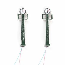 2 Pcs Model Railroad Lights Track N Light Layout LED Lamps For Rail Garden Decoration