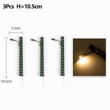3pcs Model Lights 1:87 HO Scale Model Railway Train Material Garden Architectural Scene Minature Models