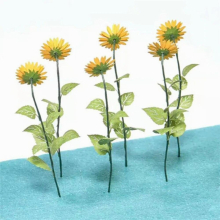 Paper Sunflowers Paper Plant for Dioramas for 1/32 1/35 1/48 Scale Model Accessories