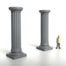 2 PCS DIY 1:87 Model Train Architectural Scene Ancient Medieval Roman Historical Cultural Building Ho Scale